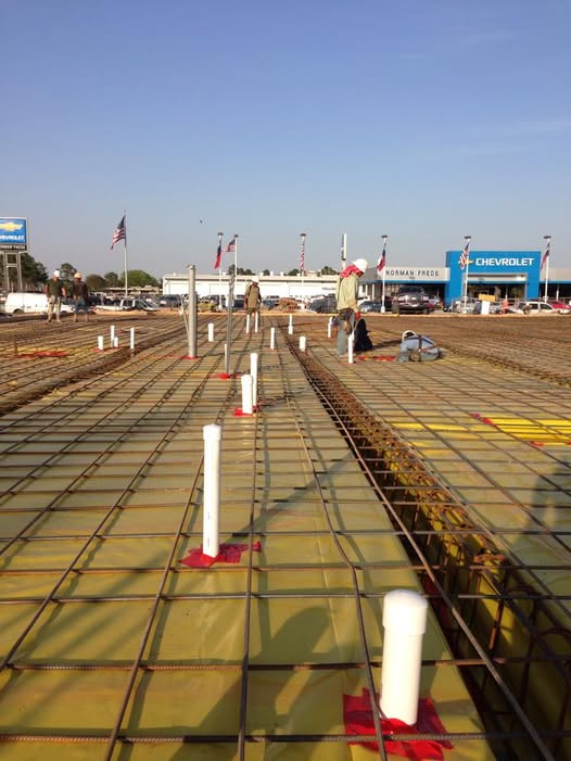 Commercial slab plumbing rough-in by Shoreview Plumbing — Harris County, TX
